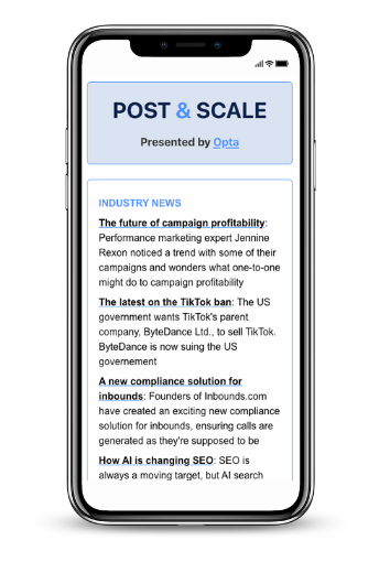 Post & scale lead generation newsletter preview