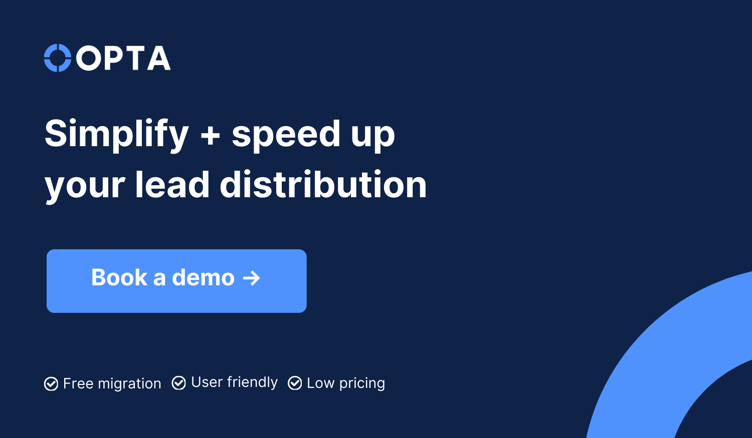 Selling leads through Opta is easy. Book a demo today