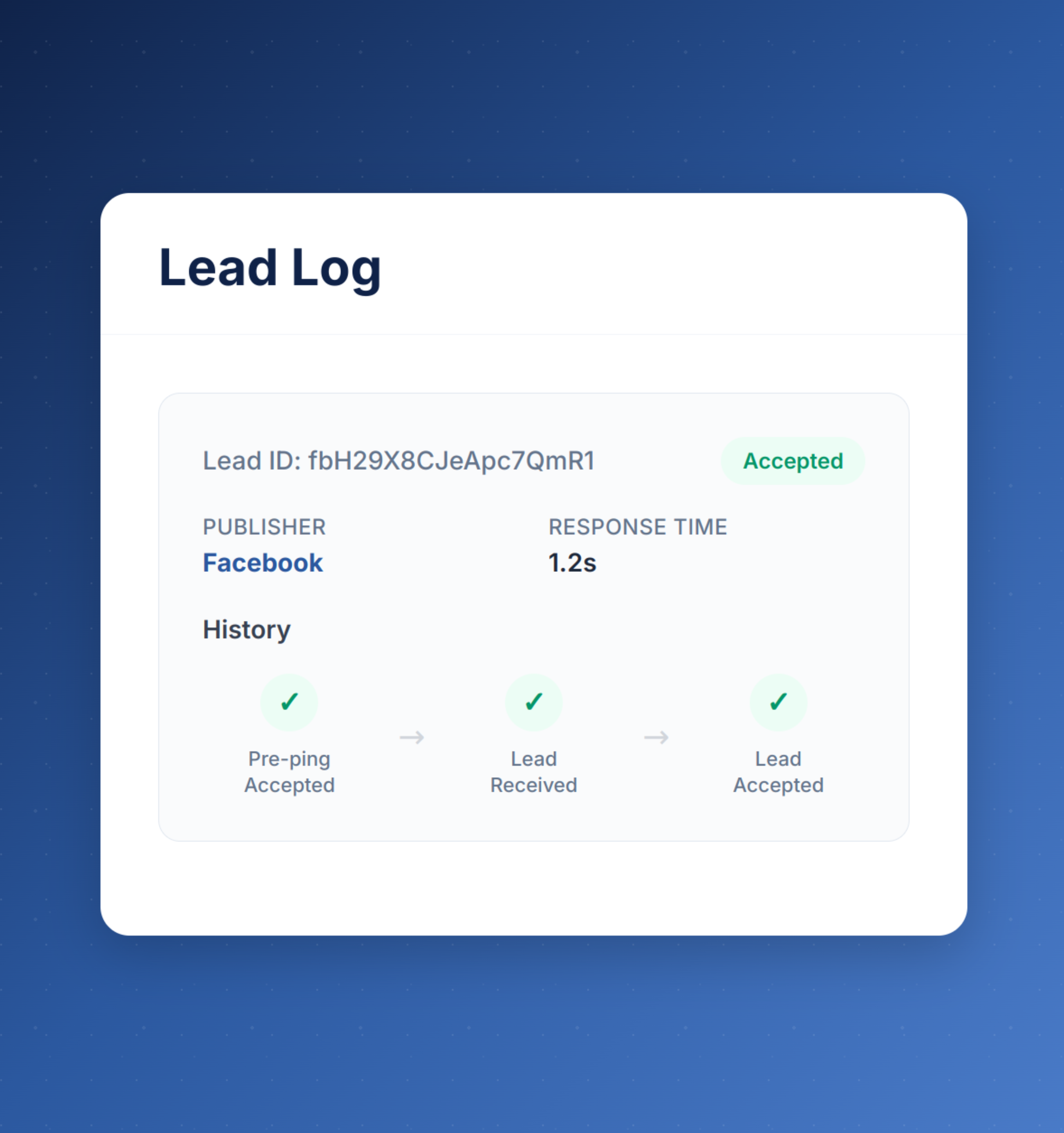 Opta Lead Capture Interface