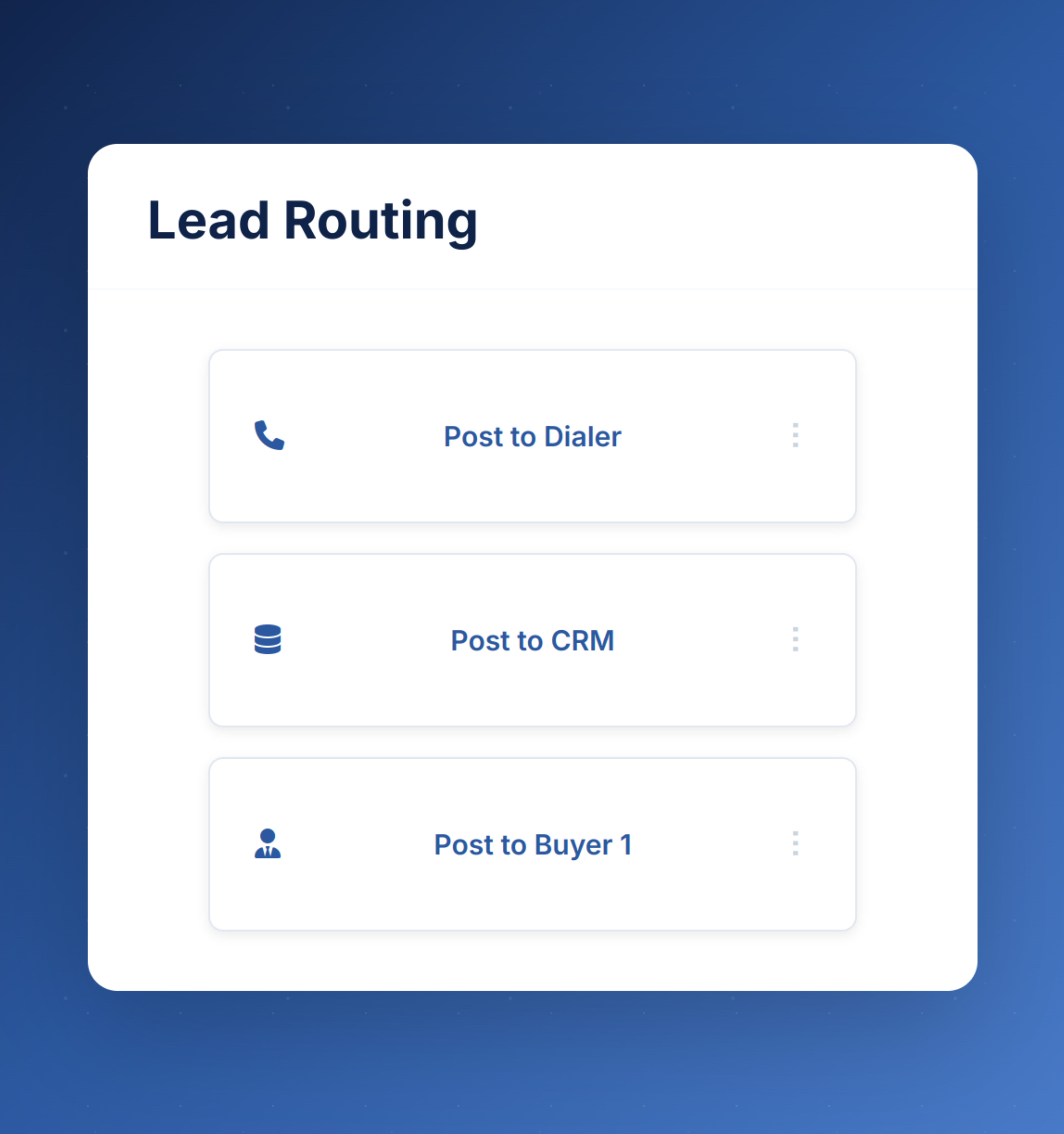 Opta Lead Distribution Interface